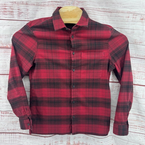 Lululemon Other - Lululemon Flannel Shirt Mens Size Small Red Black Plaid Long Sleeve Button Down